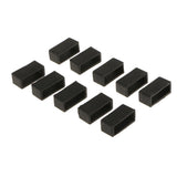 Maxbell 10Pcs Rubber Replacement Keeper Loops Watch Band Strap End Holder Black 20mm - Aladdin Shoppers