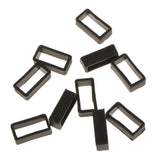 Maxbell 10x Black Watch Band Strap Replacement Small Rubber Strap Loops Holder 18mm - Aladdin Shoppers