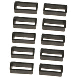Maxbell 10x Black Watch Band Strap Replacement Rubber Strap Loops Holder 20mm Small - Aladdin Shoppers