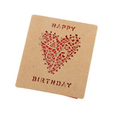 Maxbell 10pcs Mini Greeting Thanks Card Cartoon Wishes Wedding Birthday Red Heart - Aladdin Shoppers