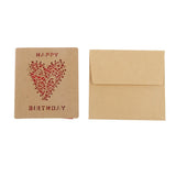 Maxbell 10pcs Mini Greeting Thanks Card Cartoon Wishes Wedding Birthday Red Heart - Aladdin Shoppers