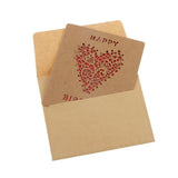 Maxbell 10pcs Mini Greeting Thanks Card Cartoon Wishes Wedding Birthday Red Heart - Aladdin Shoppers