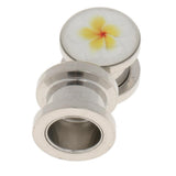Maxbell Pair Flesh Tunnel Stainless Steel Screw Fix Ear Stretcher Expander Plug 14mm - Aladdin Shoppers