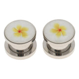 Maxbell Pair Flesh Tunnel Stainless Steel Screw Fix Ear Stretcher Expander Plug 14mm - Aladdin Shoppers