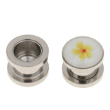 Maxbell Pair Flesh Tunnel Stainless Steel Screw Fix Ear Stretcher Expander Plug 14mm - Aladdin Shoppers
