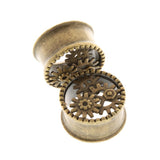 Maxbell Maxbell Gears Ear Plug Expander Flesh Tunnel Stretcher Stretching Antique Brass 18mm