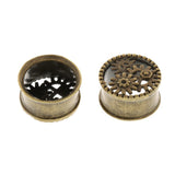 Maxbell Gears Ear Plug Expander Flesh Tunnel Stretcher Stretching Antique Brass 18mm - Aladdin Shoppers