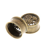 Maxbell Gears Ear Plug Expander Flesh Tunnel Stretcher Stretching Antique Brass 18mm - Aladdin Shoppers