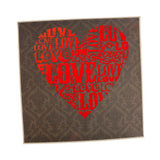 Maxbell 40 x 40cm New Wedding Guest Book Heart Fingerprint Tree Canvas Painting - Aladdin Shoppers