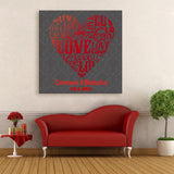 Maxbell 40 x 40cm New Wedding Guest Book Heart Fingerprint Tree Canvas Painting - Aladdin Shoppers