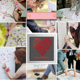 Maxbell 40 x 40cm New Wedding Guest Book Heart Fingerprint Tree Canvas Painting - Aladdin Shoppers