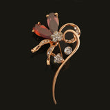 Maxbell High Quality Zircon Crystal Pin Brooch Wedding Party Diamante Broach Jewelry - Aladdin Shoppers