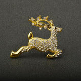 Maxbell Full of Crystal Rhinestone Gold Plated Deer Animal Brooch Pin Christmas Gift - Aladdin Shoppers