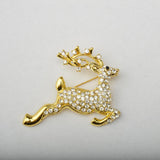 Maxbell Full of Crystal Rhinestone Gold Plated Deer Animal Brooch Pin Christmas Gift - Aladdin Shoppers
