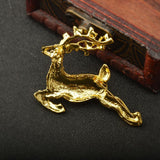 Maxbell Full of Crystal Rhinestone Gold Plated Deer Animal Brooch Pin Christmas Gift - Aladdin Shoppers