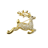 Maxbell Full of Crystal Rhinestone Gold Plated Deer Animal Brooch Pin Christmas Gift - Aladdin Shoppers
