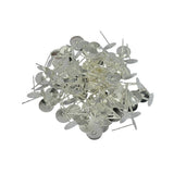 Maxbell 200Pcs Blank Pad Stud Earring Post Ear Stud Gold+Silver White Earbob Metal