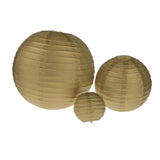 Maxbell Paper Wedding Lanterns Lamp Round Pom Party Decoration 8" Gold - Aladdin Shoppers