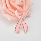 Maxbell 2 Pieces Pink Enamel Breast Cancer Awareness Charity Ribbon Brooch Pin - Aladdin Shoppers