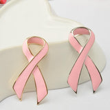 Maxbell 2 Pieces Pink Enamel Breast Cancer Awareness Charity Ribbon Brooch Pin - Aladdin Shoppers