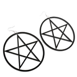 Maxbell Acrylic Nightclub Exaggerated Earring Star Circle Ear Studs Jewelry Black - Aladdin Shoppers