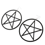 Maxbell Acrylic Nightclub Exaggerated Earring Star Circle Ear Studs Jewelry Black - Aladdin Shoppers