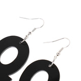 Maxbell Cool Acrylic Large OMG Letters Dangle Drop Earring Hip Hop Accessory-Black - Aladdin Shoppers