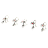 Maxbell 5Pcs Guitar I love Music Notes Charms Pendant Bracelet DIY Jewelry Making - Aladdin Shoppers