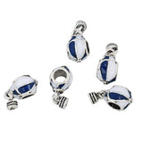 Maxbell 5pcs Silver Hot-air Balloon Charm Beads for European Bracelet Jewelry Making - Aladdin Shoppers