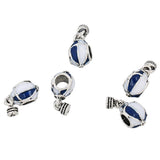 Maxbell 5pcs Silver Hot-air Balloon Charm Beads for European Bracelet Jewelry Making - Aladdin Shoppers