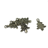 Maxbell 50pcs 22mm Christmas Xmas Tree Charms Pendants Findings Tibetan Silver - Aladdin Shoppers