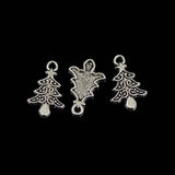 Maxbell 50pcs 22mm Christmas Xmas Tree Charms Pendants Findings Tibetan Silver - Aladdin Shoppers