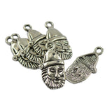 Maxbell 50 Tibetan Silver Christmas Xmas Santa Claus Head Charm Pendant Finding DIY - Aladdin Shoppers
