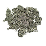 Maxbell 50 Tibetan Silver Christmas Xmas Santa Claus Head Charm Pendant Finding DIY - Aladdin Shoppers