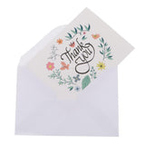 Maxbell 50pcs Floral Flower Paper Thank You Cards with Envelopes for Wedding Party - Aladdin Shoppers