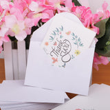 Maxbell 50pcs Floral Flower Paper Thank You Cards with Envelopes for Wedding Party - Aladdin Shoppers
