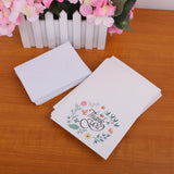 Maxbell 50pcs Floral Flower Paper Thank You Cards with Envelopes for Wedding Party - Aladdin Shoppers