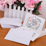 Maxbell 50pcs Floral Flower Paper Thank You Cards with Envelopes for Wedding Party - Aladdin Shoppers