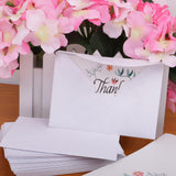 Maxbell 50pcs Floral Flower Paper Thank You Cards with Envelopes for Wedding Party - Aladdin Shoppers