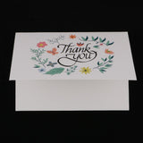 Maxbell 50pcs Floral Flower Paper Thank You Cards with Envelopes for Wedding Party - Aladdin Shoppers