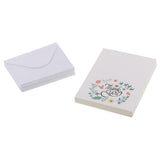 Maxbell 50pcs Floral Flower Paper Thank You Cards with Envelopes for Wedding Party - Aladdin Shoppers