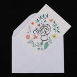 Maxbell 50pcs Floral Flower Paper Thank You Cards with Envelopes for Wedding Party - Aladdin Shoppers