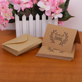 Maxbell 50pcs Kraft Paper Love and Thanks Cards with Envelopes for Wedding Party - Aladdin Shoppers