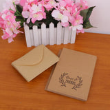 Maxbell 50pcs Kraft Paper Love and Thanks Cards with Envelopes for Wedding Party - Aladdin Shoppers