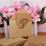 Maxbell 50pcs Kraft Paper Love and Thanks Cards with Envelopes for Wedding Party - Aladdin Shoppers