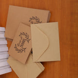 Maxbell 50pcs Kraft Paper Love and Thanks Cards with Envelopes for Wedding Party - Aladdin Shoppers