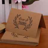 Maxbell 50pcs Kraft Paper Love and Thanks Cards with Envelopes for Wedding Party - Aladdin Shoppers