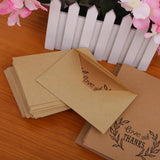 Maxbell 50pcs Kraft Paper Love and Thanks Cards with Envelopes for Wedding Party - Aladdin Shoppers