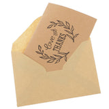 Maxbell 50pcs Kraft Paper Love and Thanks Cards with Envelopes for Wedding Party - Aladdin Shoppers