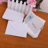 Maxbell 50pcs Thank You Cards with Peacock Feather Printed + Envelopes Wedding Party - Aladdin Shoppers
